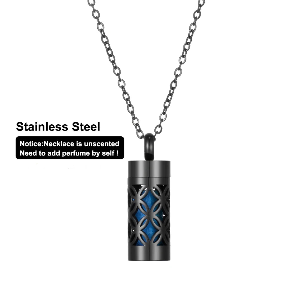 Women’s Stainless Steel Aromatherapy Diffuser Necklace For Essential Oils