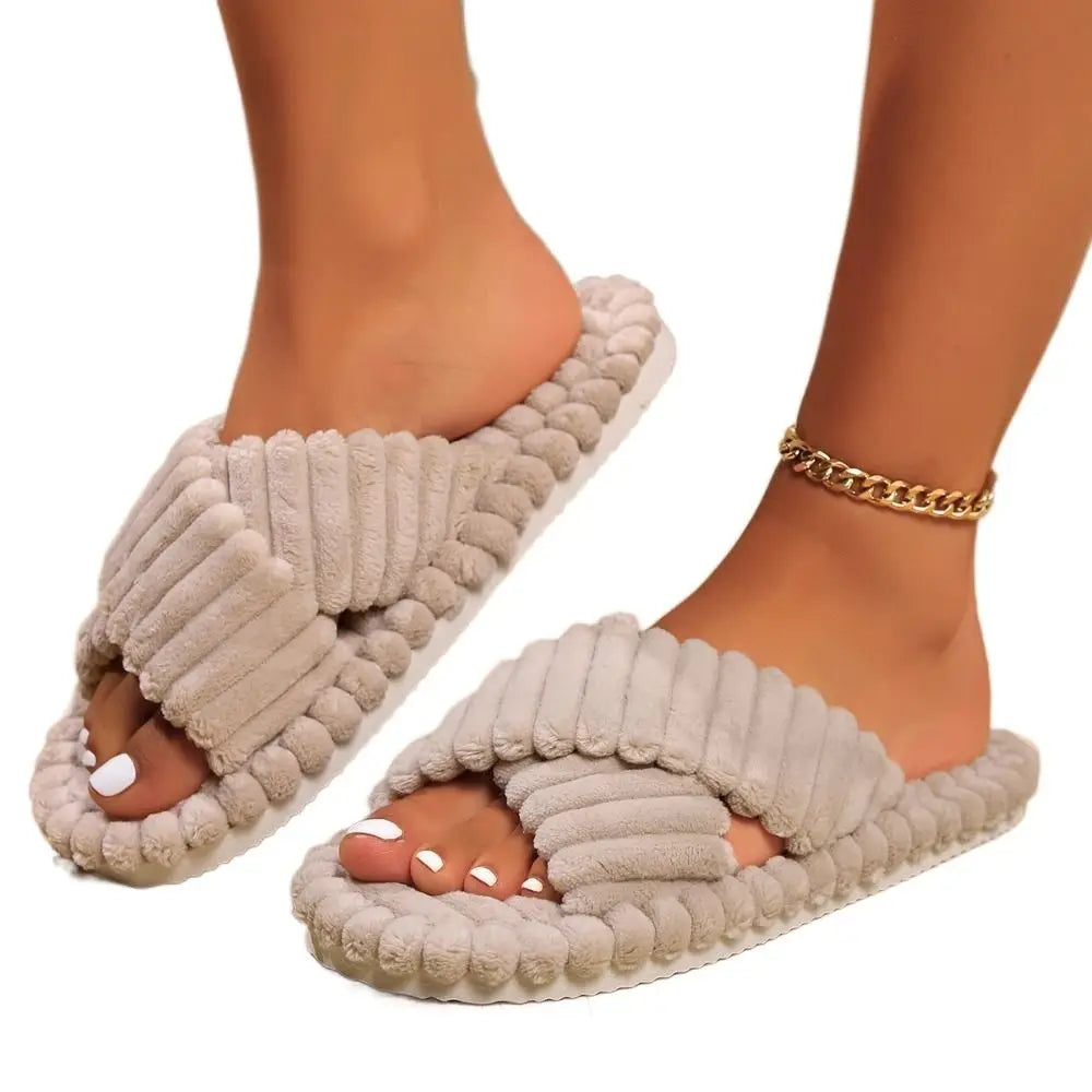 Soft Slippers with Non Slip Sole for Women Indoor Warmth and Support