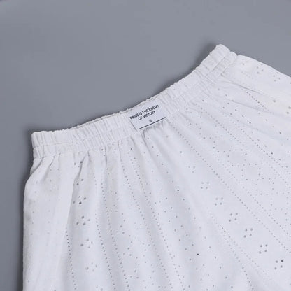 Soft Two-Piece Pajama Set with Long Sleeve Top and Shorts for Women
