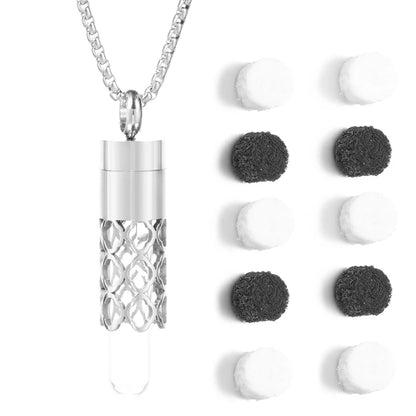 Women’s Diffuser Necklace Stainless Steel Bottle Oil Storage