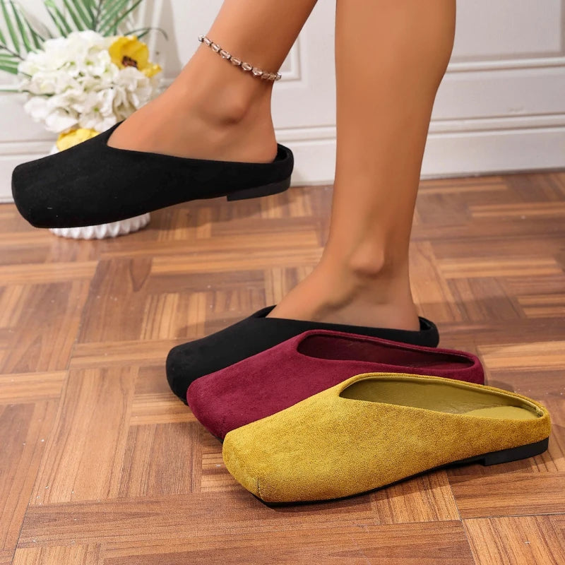 Women's square-toe slip-on flats for everyday styling