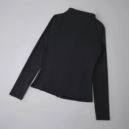 Long Sleeve sport fitness yoga clothing womens fitness crop top coat outfits for women slim yoga jackets zipper sport jacket