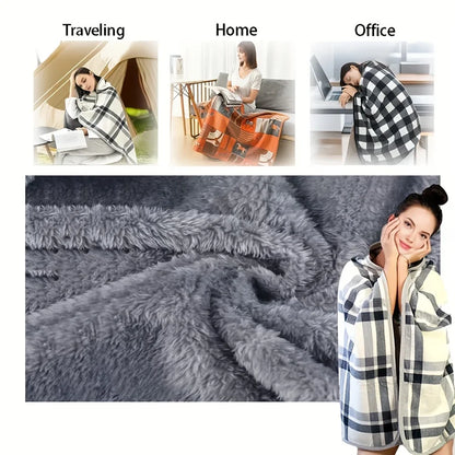 Soft Wearable Blanket Shawl for Office and Home Use Breathable Warmth