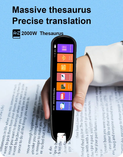 2026 Smart AI Scan Pen – 134 Languages, Voice & Photo Translator, 3.38” Touchscreen, Offline Record & Instant Translation