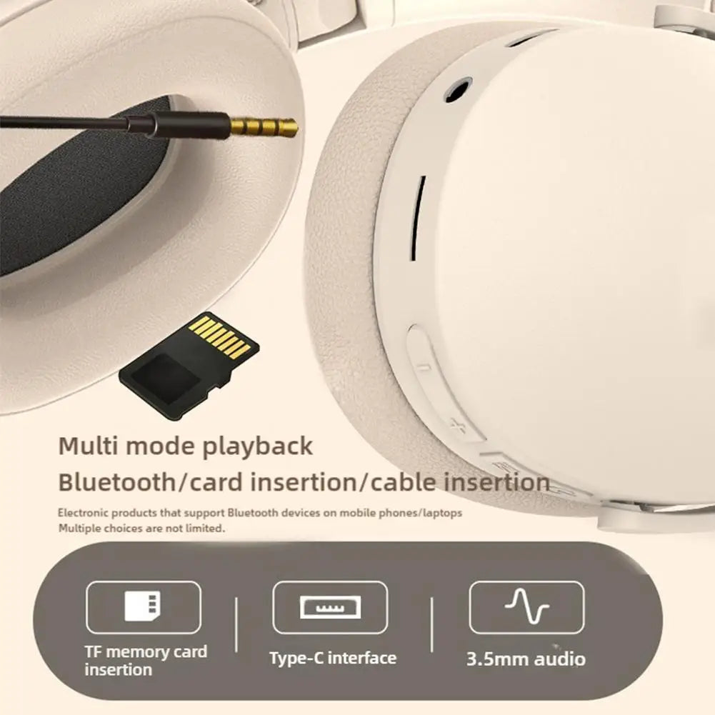 Over Ear Bluetooth Headphones PVC Wireless ANC Deep Bass And Long Battery Life