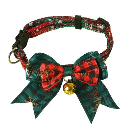Cat Bow Tie Collar With Bell In Soft PP Cotton Adjustable For Festive Wear
