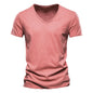 Soft V-Neck Tee For Men With 100 Percent Cotton Breathable Fit