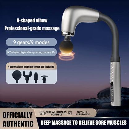 Electric Fascia Gun Massager - Deep Tissue Trigger Point Massage Machine for Body Relaxation