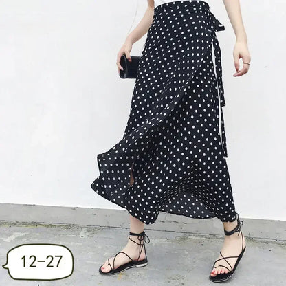 Women's Linen Skirt Wrap With High Waist A-Line Midi Silhouette And Lightweight Draping
