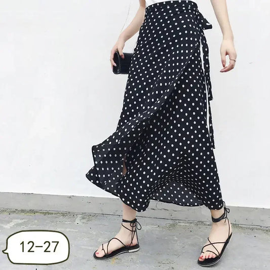 Women's Linen Skirt Wrap With High Waist A-Line Midi Silhouette And Lightweight Draping