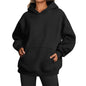 Women's Fleece Hoodie with Oversized Fit and Soft Touch Inner Lining Relaxed Silhouette