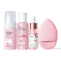 Korean Sakura Skincare Set Hydration Moisturize Cleanse Pores Sunscreen Protection Cosmetic Beauty