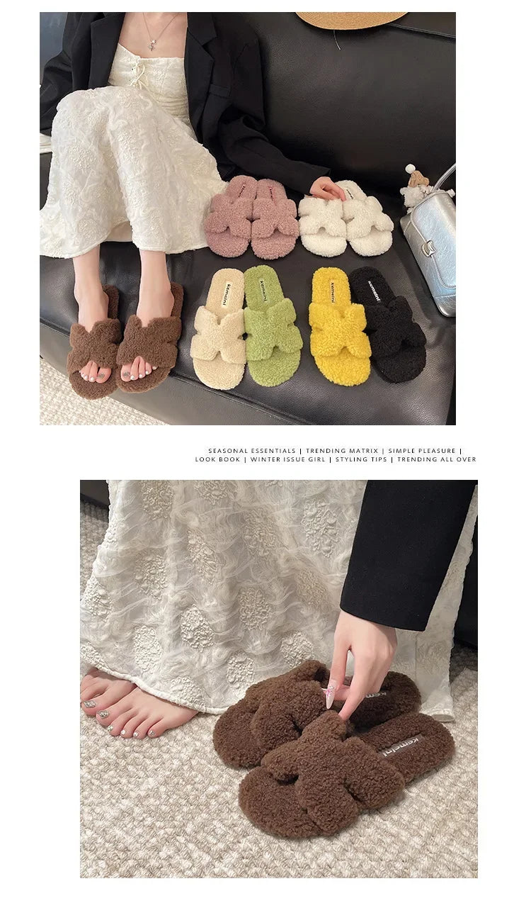 Soft Slippers with Faux Fur Lining for All Day Indoor Outdoor Warmth