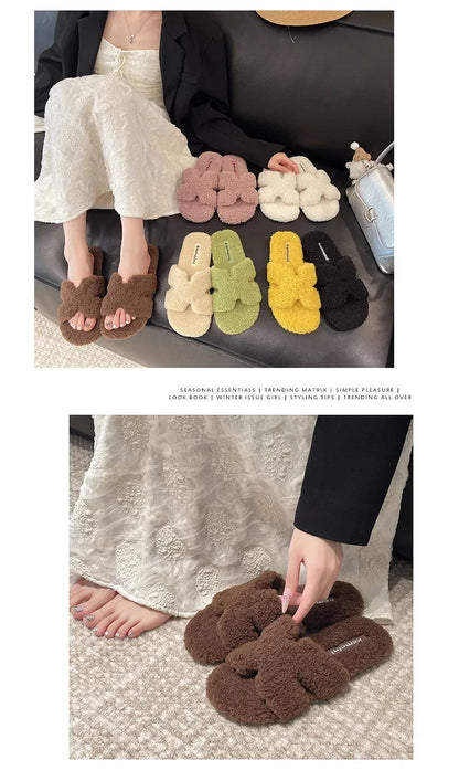 Soft Slippers with Faux Fur Lining for All Day Indoor Outdoor Warmth