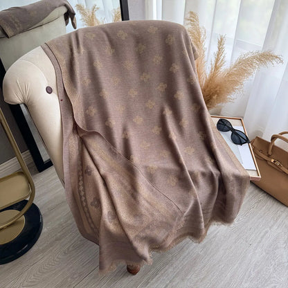 Golden Thread Shawl Lightweight Draping for Resort Wear