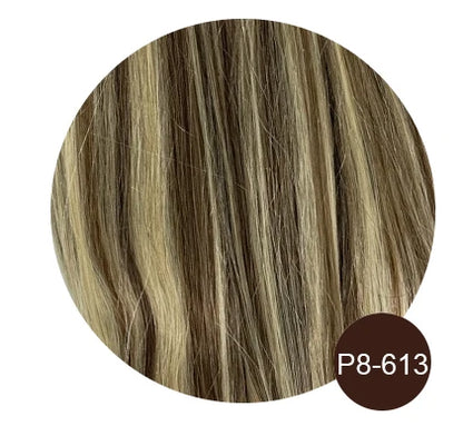 Clip In Hair Extensions 7 Pieces Human Hair 22inch #99J Burgundy Red For Bold & Vibrant Style