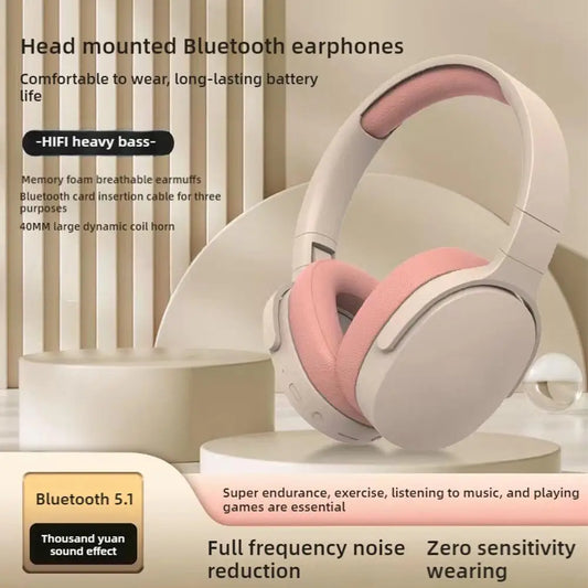 Over Ear Bluetooth Headphones PVC Wireless ANC Deep Bass And Long Battery Life