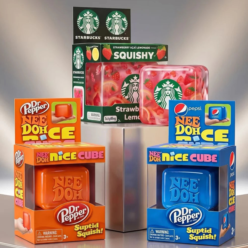 Sensory Squeeze Cube Toy For Stress Relief And Fidget Pinching