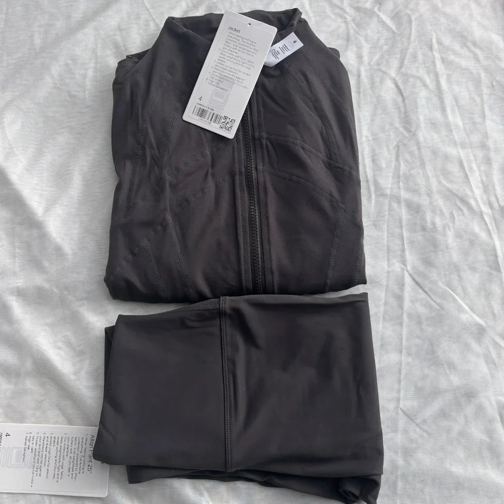 Designer 2-piece yoga suit set | Leggings and Coat Sets Merch Gone Viral