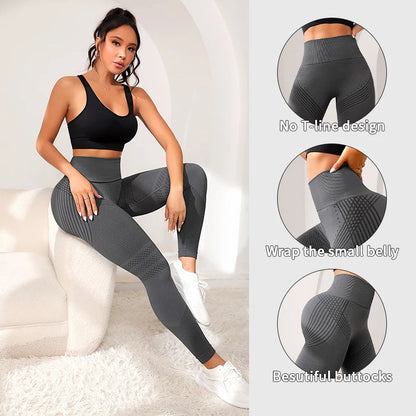 High-Waist Yoga Pants With Sculpting Fit Four-Way Stretch