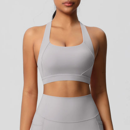 Women’s Yoga Bra Crop Top Nylon Elastane Supportive Sling Back