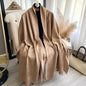 Golden Silk Blend Shawl Wrap for Women Long Scarf