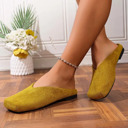 Women's square-toe slip-on flats for everyday styling