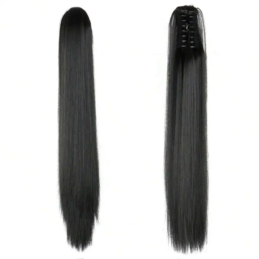 Heat-Friendly Clip-In Ponytail Extensions for Instant Length and Fullness with Natural Look