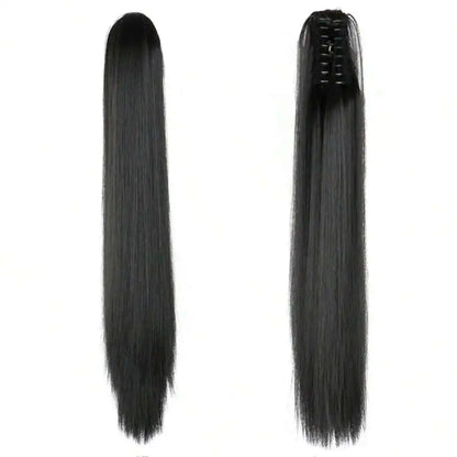 Heat-Friendly Clip-In Ponytail Extensions for Instant Length and Fullness with Natural Look