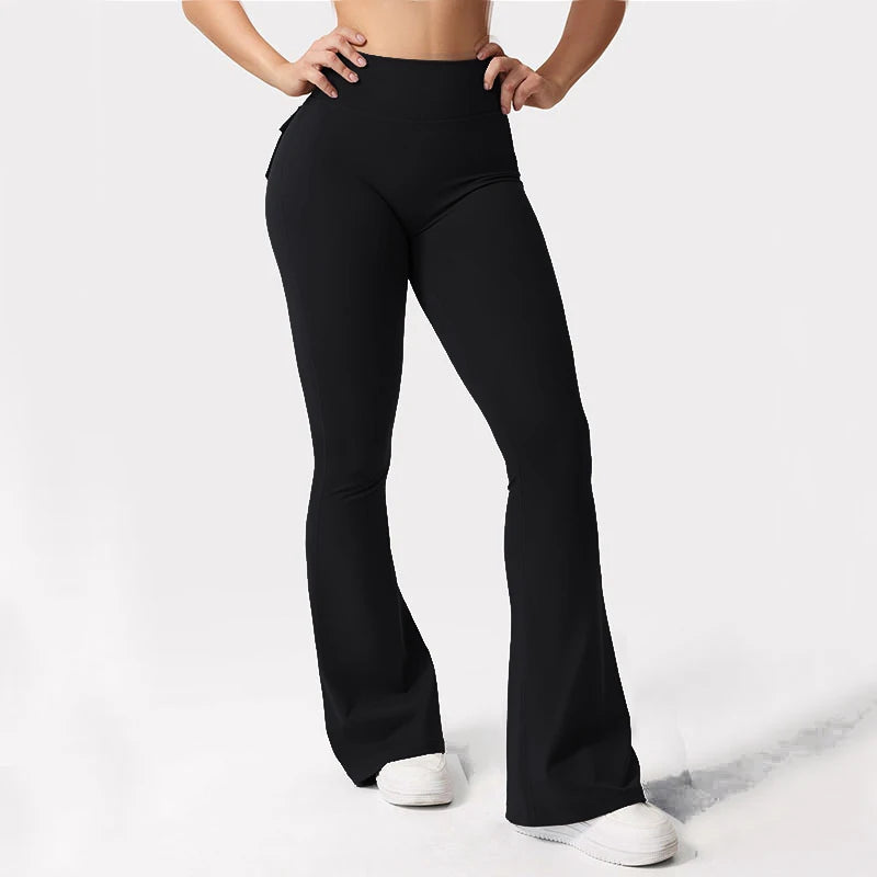 Wide Leg Yoga Leggings with Pockets for Comfortable Active Wear
