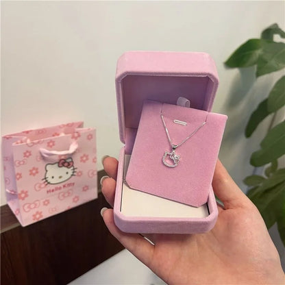 Playful Cartoon Cat Pendant Necklace for Women with Clavicle Chain