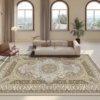 Persian Retro Rug For Living Room Sofa Area Non-Slip Washable Rug For Bedroom
