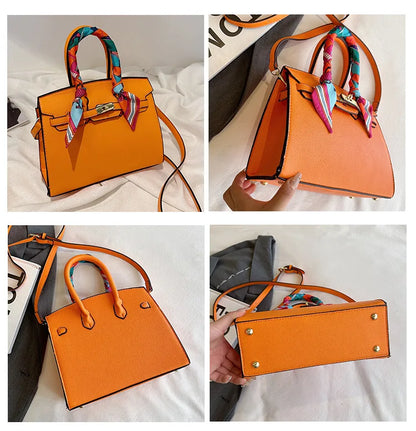Kelly Bag Fashion Women Bag Large Capacity Shoulder Bag Unique Design Versatile Lock Handheld Crossbody Purse