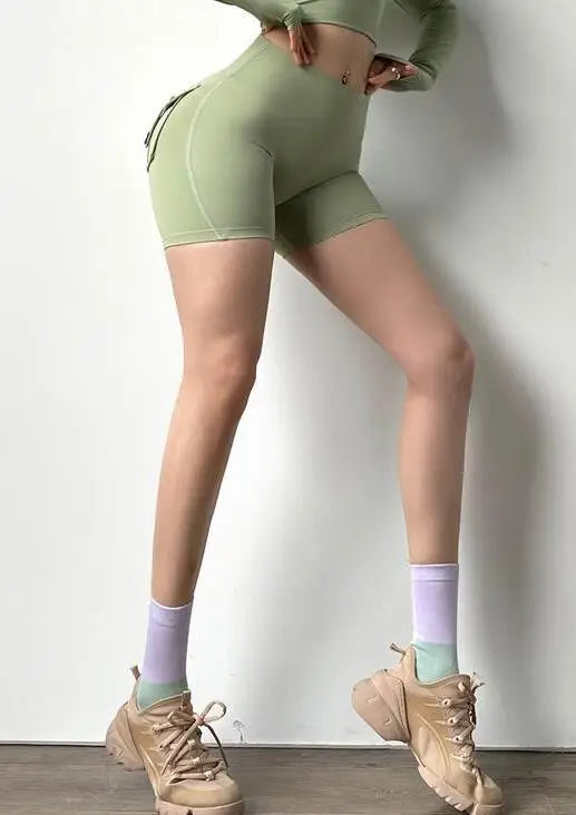 Sexy Yoga Shorts for Women, High Waisted Sports Pants, Fitness Shorts