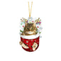 Cartoon Cat Christmas Decoration - Cute Hanging Xmas Tree Pendant for Home Party Car Decor