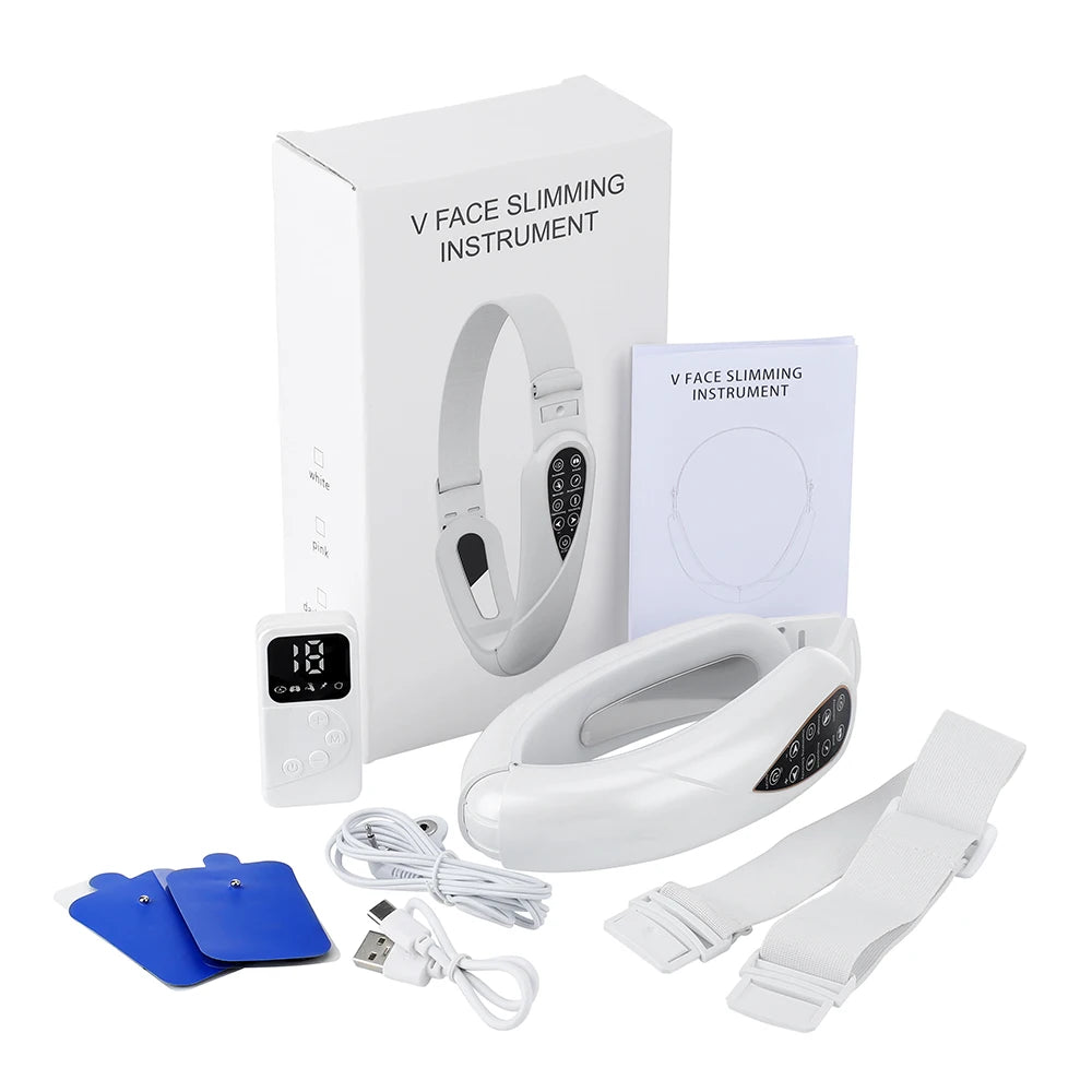 LED Red Light Face Lifting Device with V-Shape Lift Remote Control
