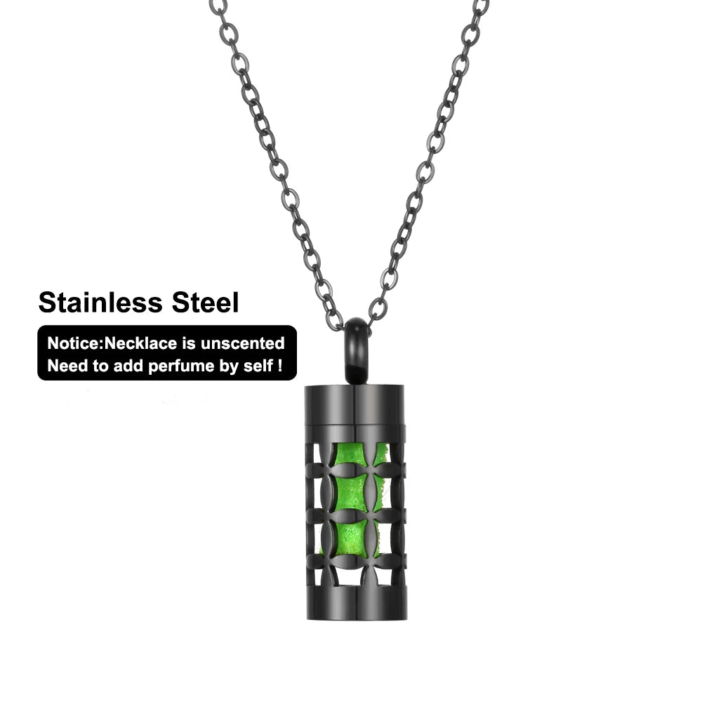 Women’s Stainless Steel Aromatherapy Diffuser Necklace For Essential Oils