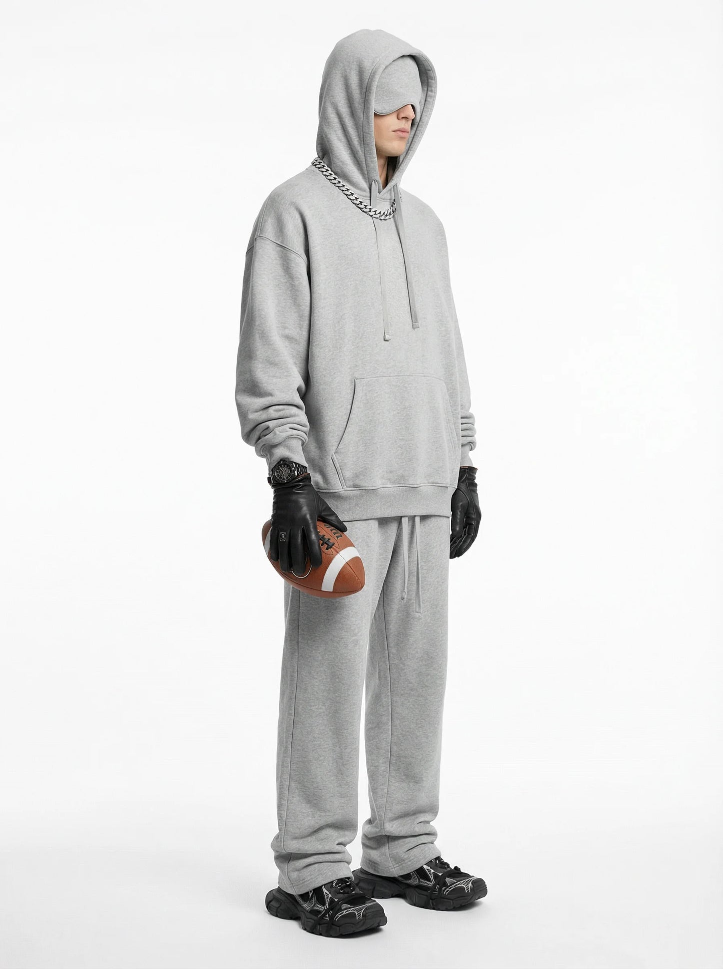 Unisex Cotton Blend Fleece Hoodie And Pants Set With Relaxed Fit And Soft Texture