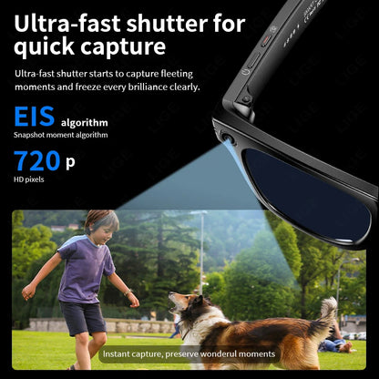 Smart Glasses  Recording Videos AI Photo Recognition Answer Translation 260mAh Large Battery IP65 Waterproof Bluetooth Glasses