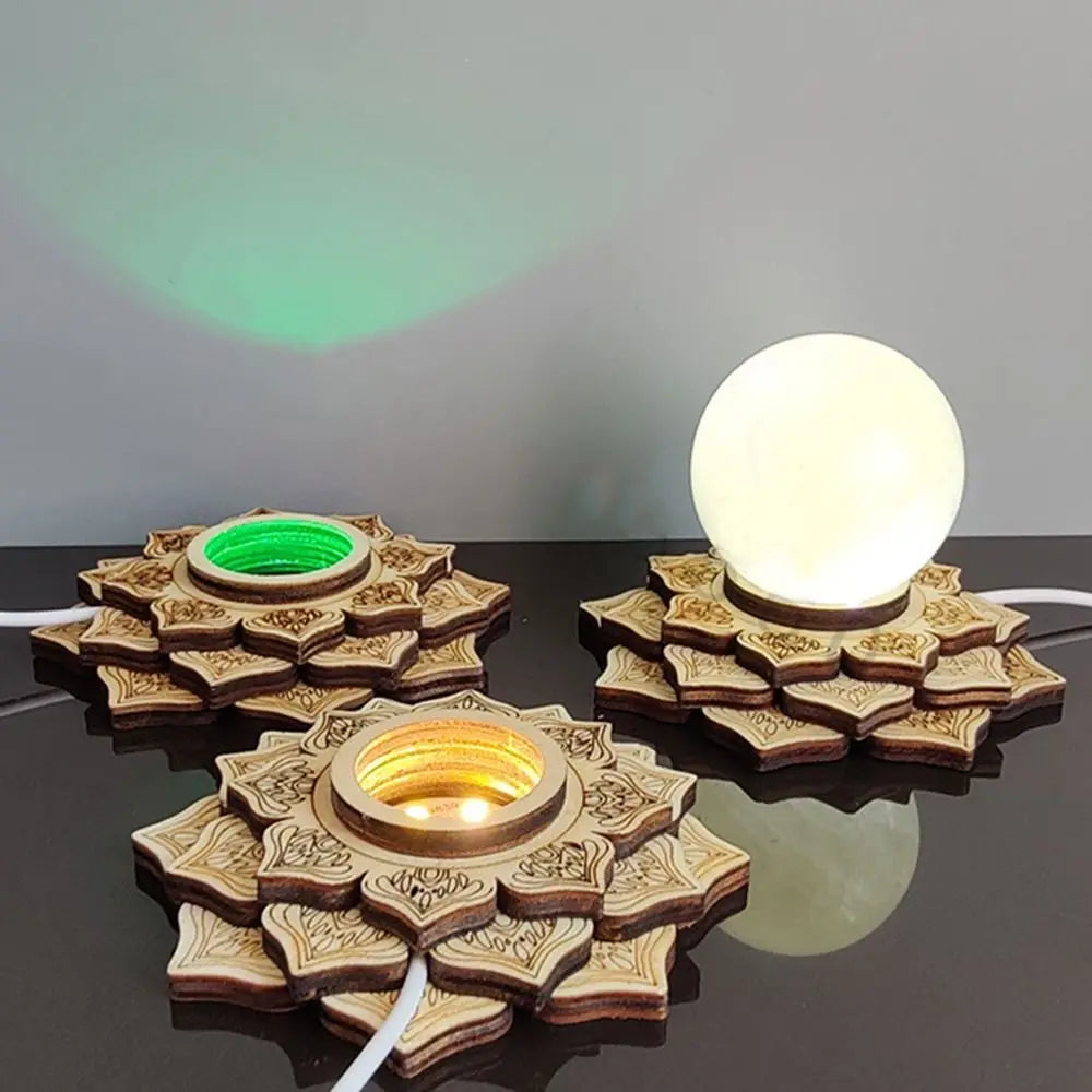 Lotus-shaped LED accent light with layered petal design