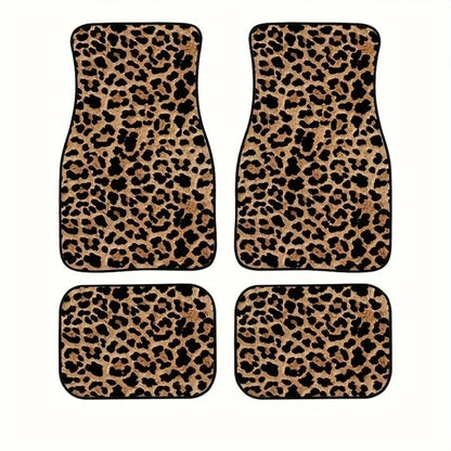 4Pcs Bohemian Car Floor Mats Rubber Back Heavy Duty Persian Carpet Car Decoration Dirty Resistant Car Floor Protector Rugs