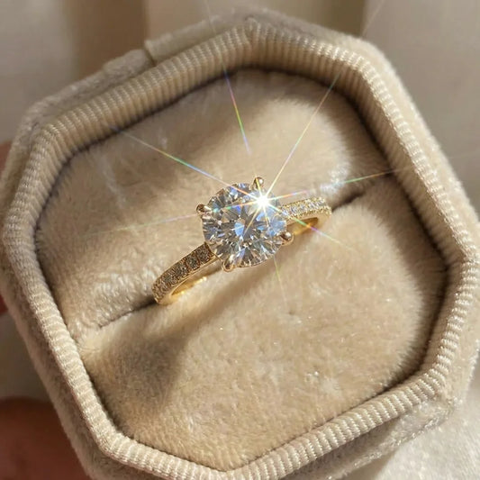 Radiant Ring with Zircon Accent in Sterling Silver for Everyday Wear