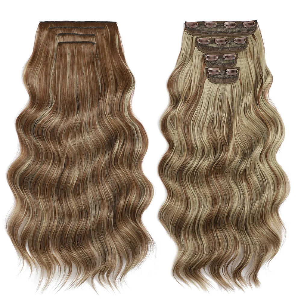 Voluminous Clip-In Hair Extensions 22 Inch Set for Length and Volume