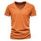Soft V-Neck Tee For Men With 100 Percent Cotton Breathable Fit