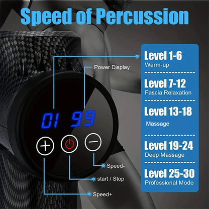 Portable Fascia Gun Vibration Massage Gun - Deep Muscle Relaxation Fitness Recovery Device