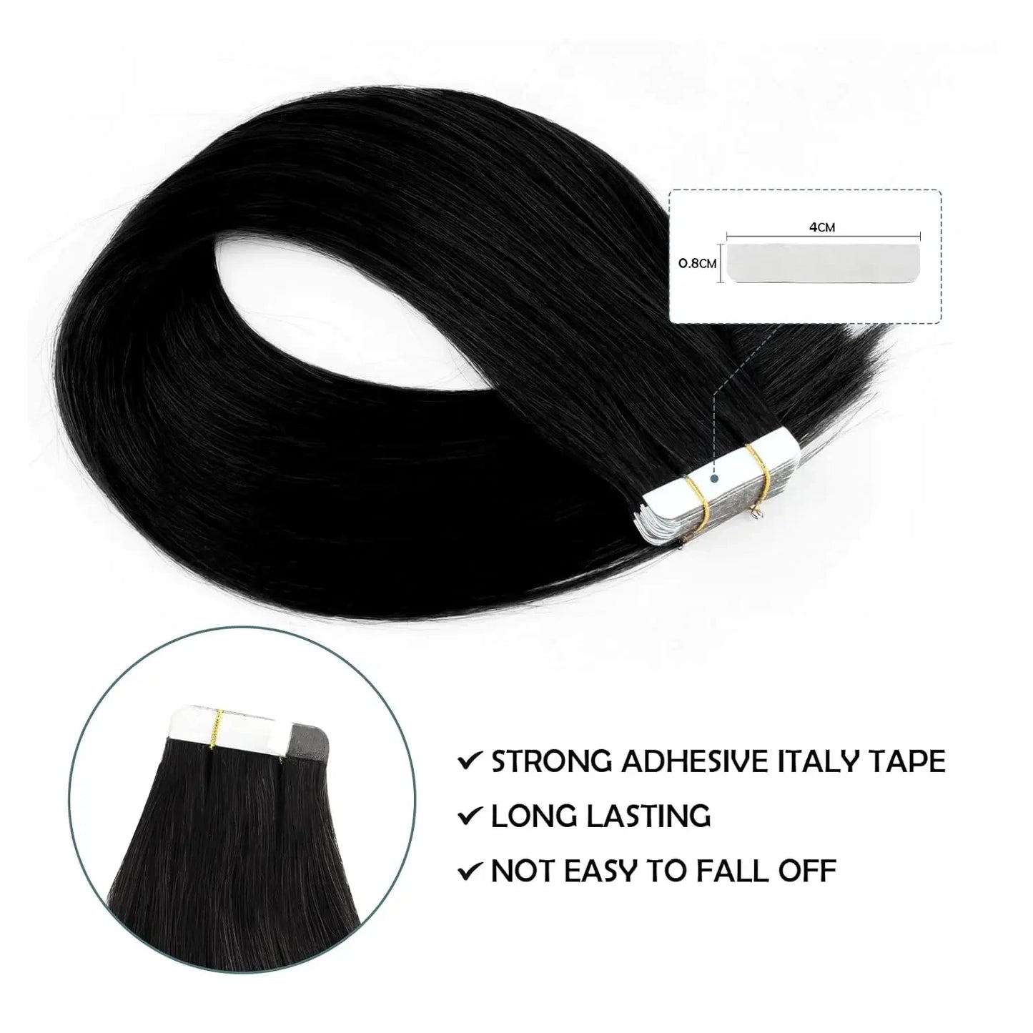 Straight Hair Extensions with Tape In Remy Hair Skin Weft