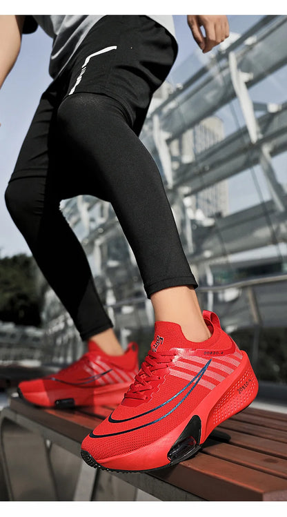 Breathable Sneakers for Marathon Training Cushioned Insole Nonslip Grip