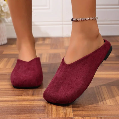 Women's square-toe slip-on flats for everyday styling