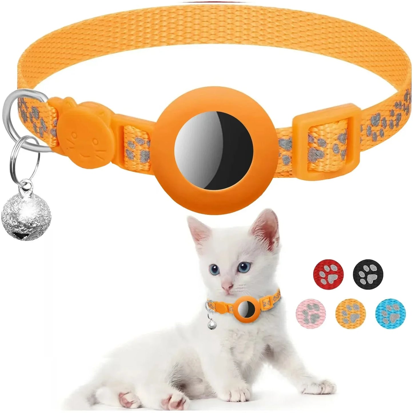 Reflective GPS Pet Tracker Collar With Breakaway Waterproof Housing