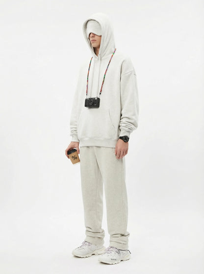 Unisex Cotton Blend Fleece Hoodie And Pants Set With Relaxed Fit And Soft Texture